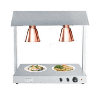 food warmer with lamp (double - rose gold)