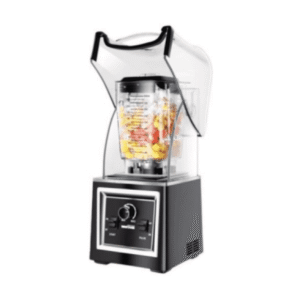 black blender with cover