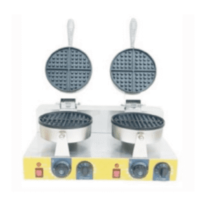 round waffle maker double