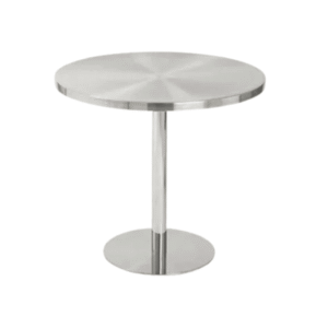 ss round standing dining table