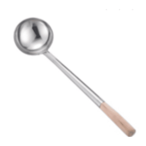 wooden handle ss soup laddle