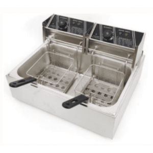 double electric deep fryer 16"