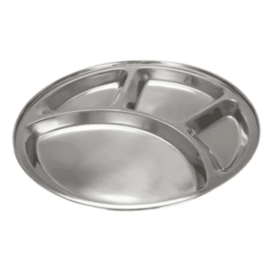 SS 4 Compartment Plate (Round)