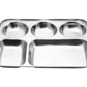 SS 5 compartment plate