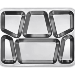 SS 6 Compartment Plate (Square)