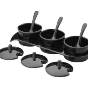 round condiments set