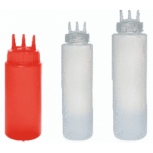 three way nozzle squeeze bottle