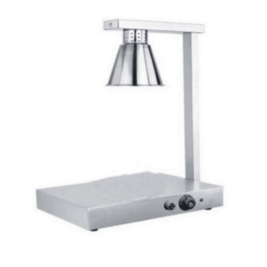 food warmer with lamp (single - silver)